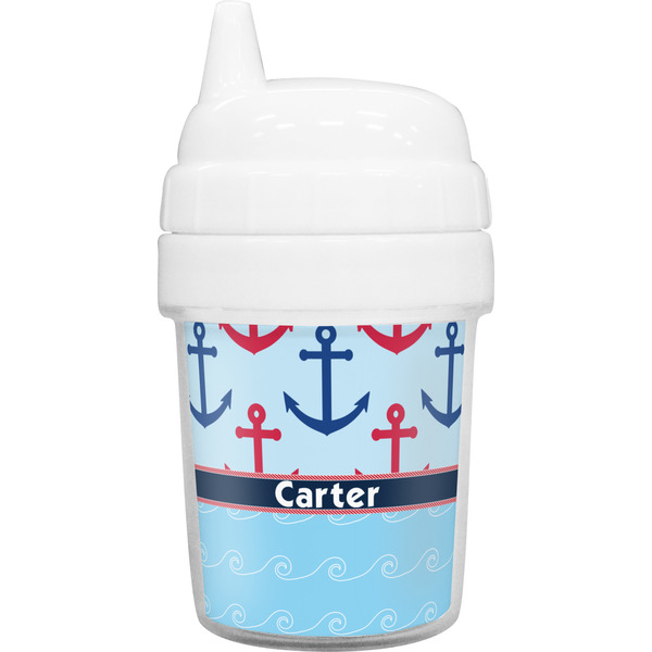 Custom Anchors & Waves Baby Sippy Cup (Personalized)