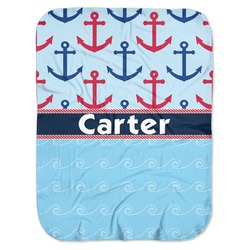 Anchors & Waves Baby Swaddling Blanket (Personalized)