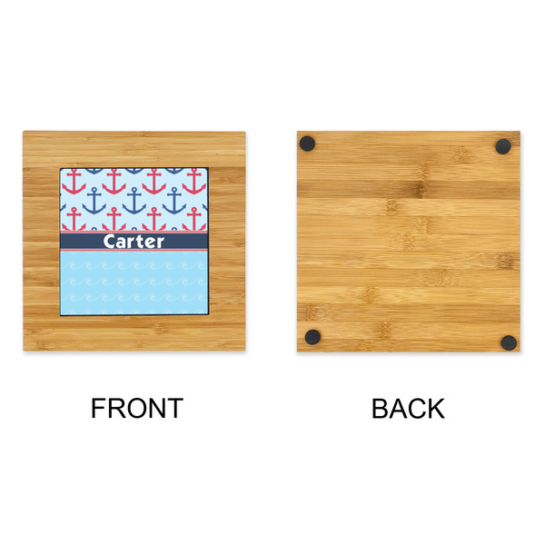 Anchors & Waves Bamboo Trivet with 6" Tile - APPROVAL