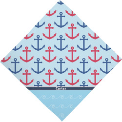 Anchors & Waves Dog Bandana Scarf w/ Name or Text