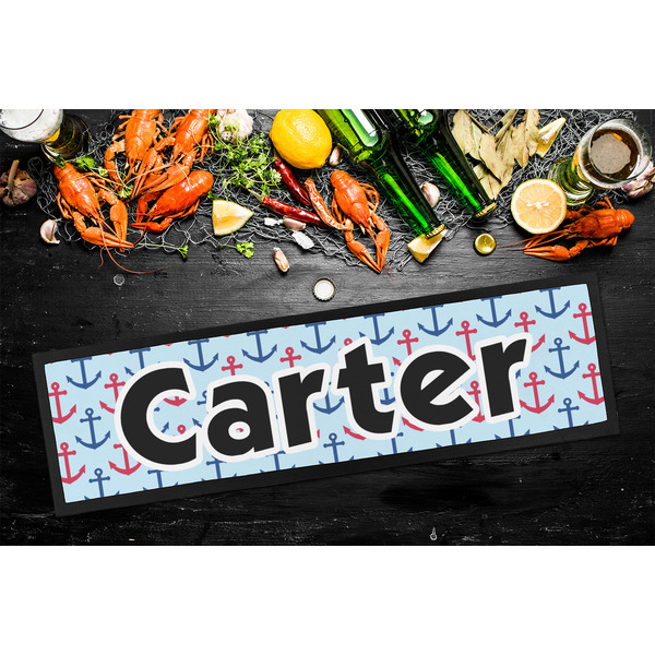 Anchors & Waves Bar Mat - Large - LIFESTYLE