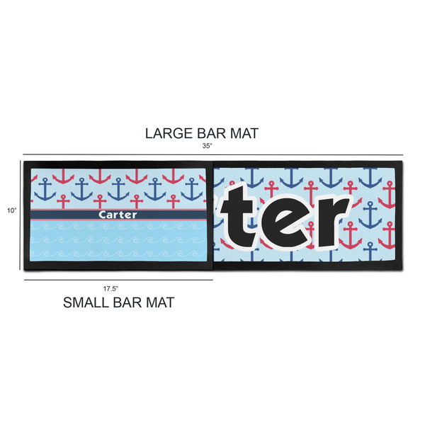 Anchors & Waves Bar Mats - Sizing Chart
