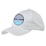 Anchors & Waves Baseball Cap - White (Personalized)