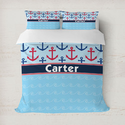Anchors & Waves Duvet Cover Set - Full / Queen (Personalized)