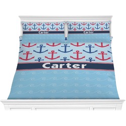 Anchors & Waves Comforter Set - King (Personalized)