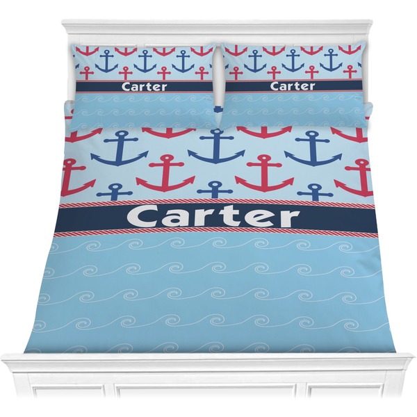 Custom Anchors & Waves Comforter Set - Full / Queen (Personalized)