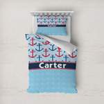 Anchors & Waves Duvet Cover Set - Twin (Personalized)