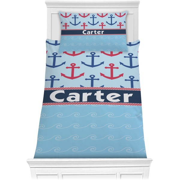 Custom Anchors & Waves Comforter Set - Twin (Personalized)