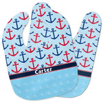 Anchors & Waves Baby Bib w/ Name or Text