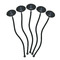 Anchors & Waves Black Plastic 7" Stir Stick - Oval - Fan