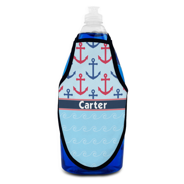 Anchors & Waves Bottle Apron - Soap - FRONT