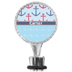 Anchors & Waves Wine Bottle Stopper (Personalized)