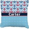 Anchors & Waves Faux-Linen Throw Pillow 16" (Personalized)