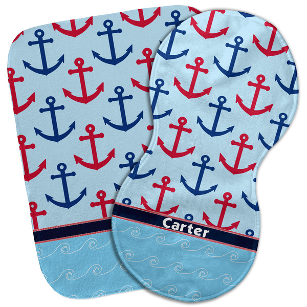 Custom Anchors & Waves Burp Cloth (Personalized)