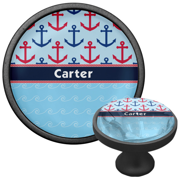 Anchors & Waves Cabinet Knob - Black - Multi Angle