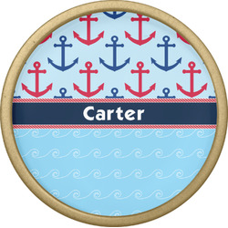 Anchors & Waves Cabinet Knob - Gold (Personalized)