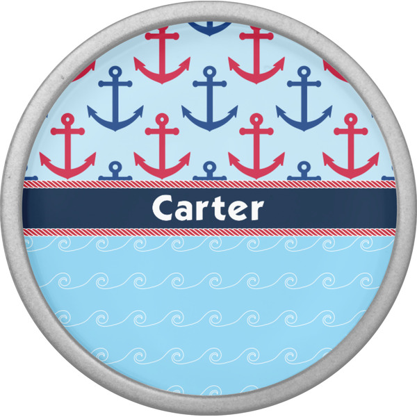 Anchors & Waves Cabinet Knob - Nickel - Front