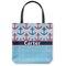 Anchors & Waves Canvas Tote Bag - Medium - 16"x16" (Personalized)