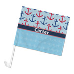 Anchors & Waves Car Flag (Personalized)