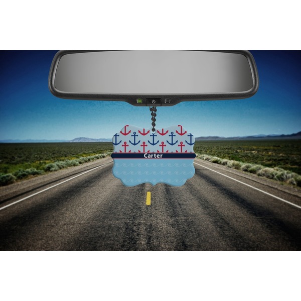 Anchors & Waves Car Ornament (Road)