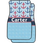 Anchors & Waves Car Floor Mats (Front Seat) (Personalized)
