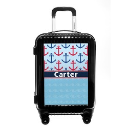Anchors & Waves Carry On Hard Shell Suitcase (Personalized)