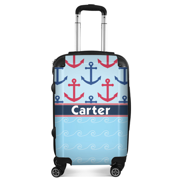 Custom Anchors & Waves Suitcase - 20" Carry On (Personalized)