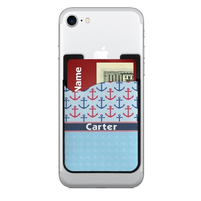 Anchors & Waves 2-in-1 Cell Phone Credit Card Holder & Screen Cleaner (Personalized)