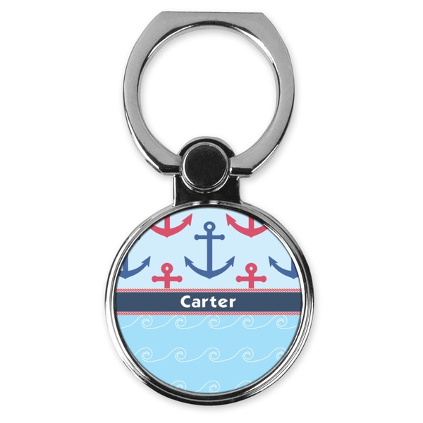 Custom Anchors & Waves Cell Phone Ring Stand & Holder (Personalized)