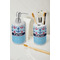 Anchors & Waves Ceramic Bathroom Accessories - LIFESTYLE (toothbrush holder & soap dispenser)