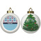 Anchors & Waves Ceramic Christmas Ornament - X-Mas Tree (APPROVAL)