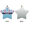 Anchors & Waves Ceramic Flat Ornament - Star Front & Back (APPROVAL)