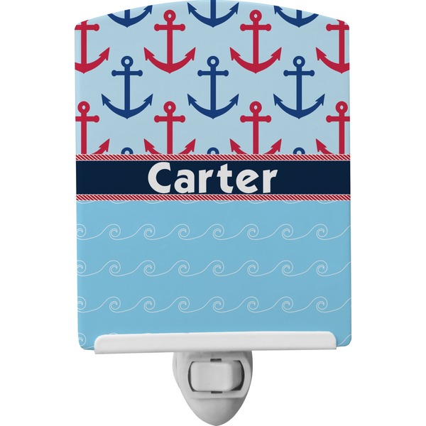 Custom Anchors & Waves Ceramic Night Light (Personalized)