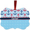 Anchors & Waves Christmas Ornament (Front View)