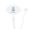 Anchors & Waves Clear Plastic 7" Stir Stick - Oval - Closeup