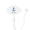 Anchors & Waves 7" Oval Plastic Stir Sticks - Clear (Personalized)