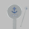 Anchors & Waves Clear Plastic 7" Stir Stick - Round - Closeup