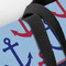Anchors & Waves Closeup of Tote w/Black Handles