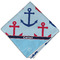 Anchors & Waves Cloth Napkins - Personalized Dinner (Folded Four Corners)