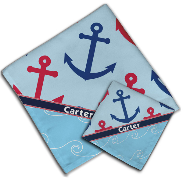 Anchors & Waves Cloth Napkins - Personalized Lunch & Dinner (PARENT MAIN)