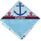 Anchors & Waves Cloth Napkins - Personalized Lunch (Folded Four Corners)