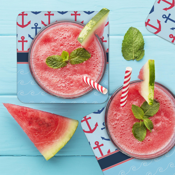 Anchors & Waves Coaster Set - LIFESTYLE