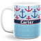 Anchors & Waves 11 Oz Coffee Mug - White (Personalized)