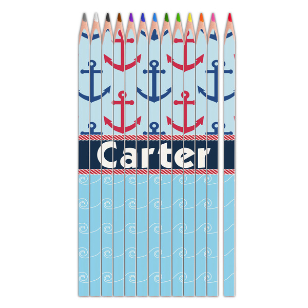 Custom Anchors & Waves Colored Pencils (Personalized)