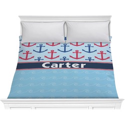 Anchors & Waves Comforter - King (Personalized)