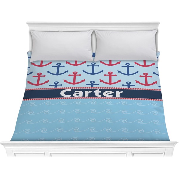 Custom Anchors & Waves Comforter - King (Personalized)