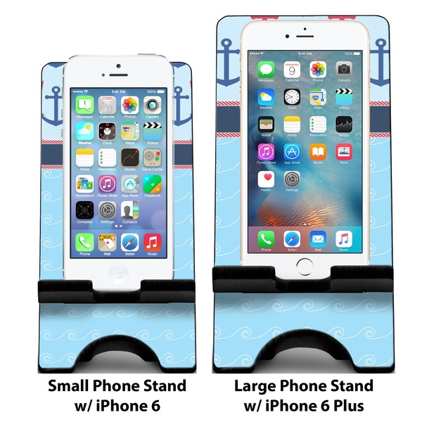 Anchors & Waves Compare Phone Stand Sizes - with iPhones