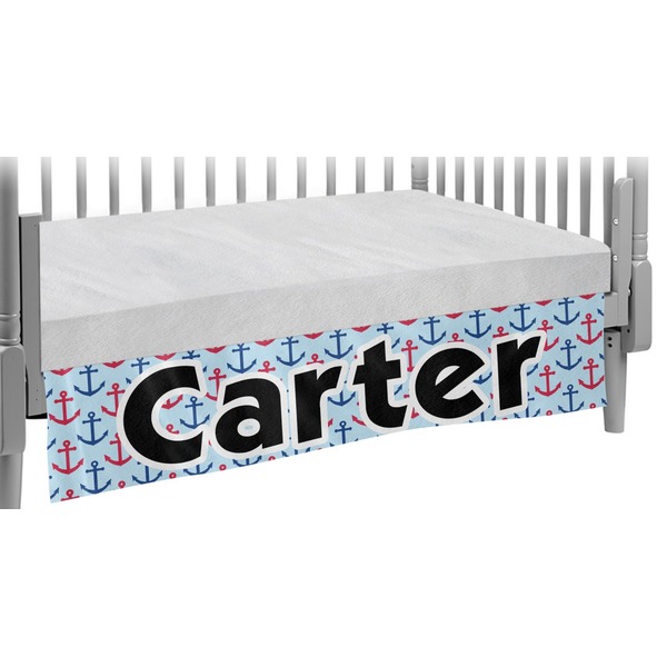 Custom Anchors & Waves Crib Skirt (Personalized)