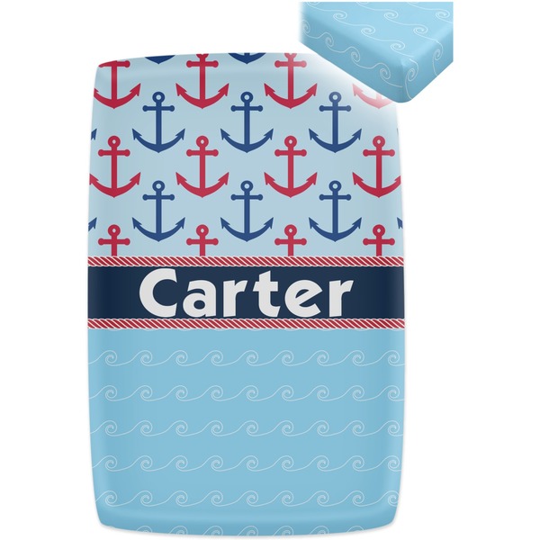 Anchors & Waves Crib Fitted Sheet - Apvl