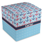 Anchors & Waves Cube Favor Gift Boxes (Personalized)